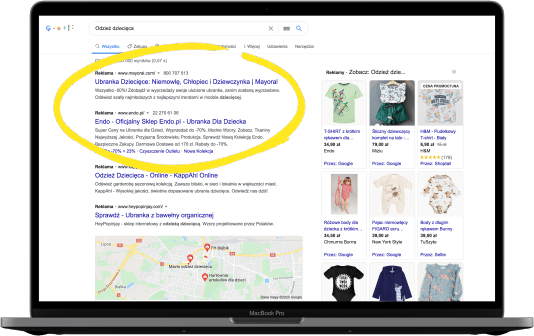 kampanie Google Ads dla dealerów samochodowych, reklama banerowa, linki sponsorowane, branża automotive
