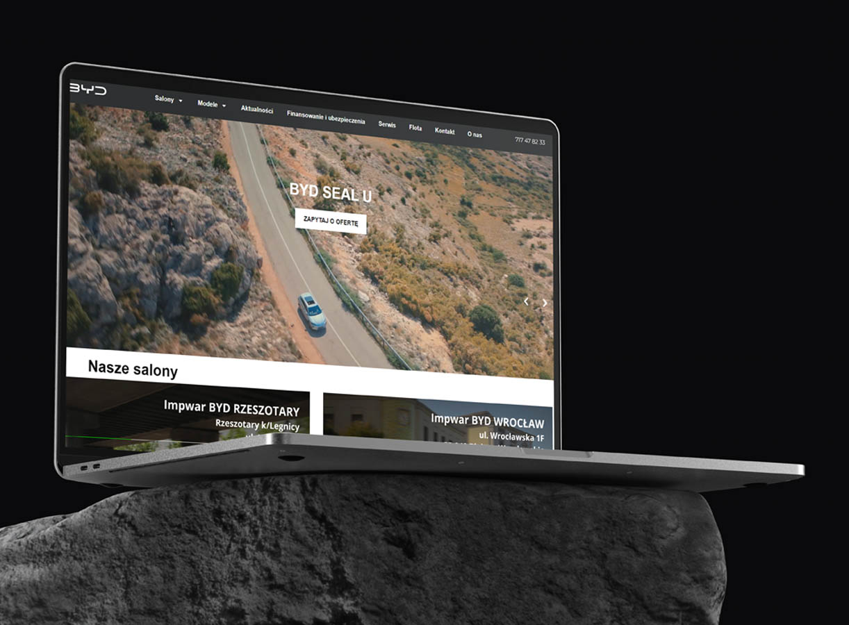 strona internetowa BYD Impwar, dealer BYD, strona www dla salonów samochodowych